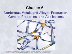 Chapter 6 Nonferrous Metals and Alloys Production General