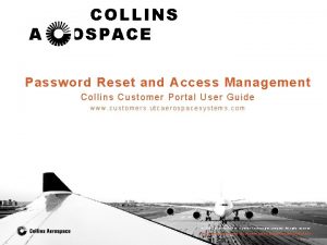COLLINS AEROSPACE Password Reset and Access Management Collins
