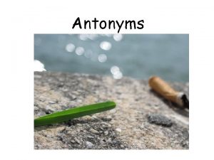 Antonyms What is a negative prefix Its a