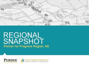 REGIONAL SNAPSHOT Partner for Progress Region NE Table