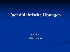 Fachdidaktische bungen 3 5 2007 Stefan Heusler Khlschrank