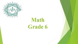 Math Grade 6 Negative Integers What have we