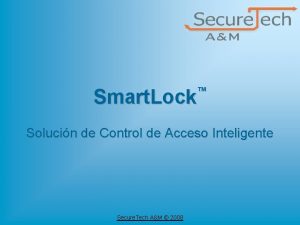 Smart Lock Solucin de Control de Acceso Inteligente