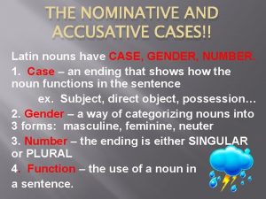 Latin nominative and accusative