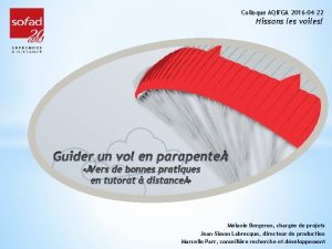 Colloque AQIFGA 2016 04 22 Hissons les voiles