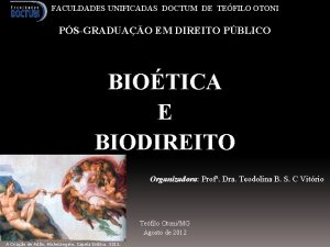 FACULDADES UNIFICADAS DOCTUM DE TEFILO OTONI PSGRADUAO EM