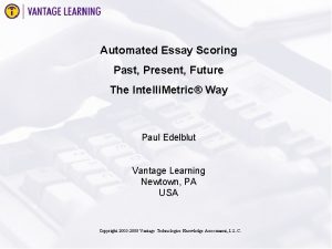 Automated Essay Scoring Past Present Future The Intelli
