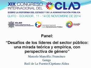 Panel Desafos de los lderes del sector pblico