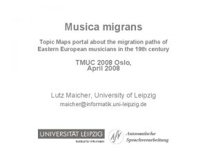 Musica migrans Topic Maps portal about the migration