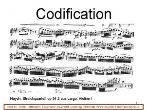Codification Haydn Streichquartett op 54 3 aus Largo