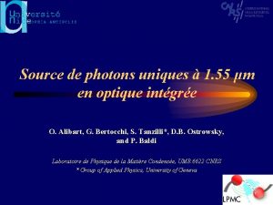 Source de photons uniques 1 55 m en