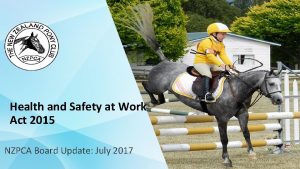 Health and Safety at Work Act 2015 NZPCA