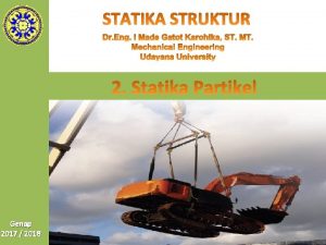 STATIKA STRUKTUR Genap 2017 2018 Contents Introduction Resultant