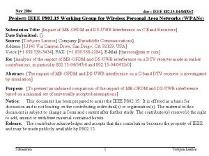 Nov 2004 doc IEEE 802 15 040609 r