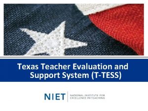 Texas Teacher Evaluation and Support System TTESS Evaluation