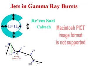 Jets in Gamma Ray Bursts Reem Sari m3