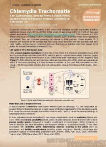 CATEGORY PATHOGENS DISEASE CHLAMYDIA TRACHOMATIS Chlamydia Trachomatis Sevi