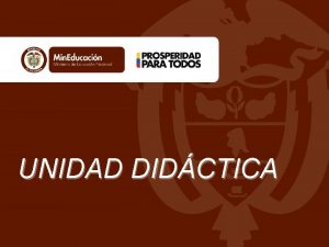 UNIDAD DIDCTICA Aspectos Bsicos de la Unidad Didctica