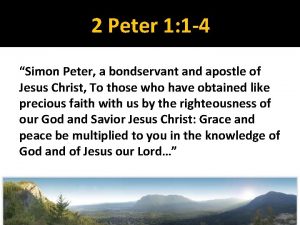 2 Peter 1 1 4 Simon Peter a