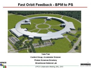 Fast Orbit Feedback BPM to PS Yuke Tian