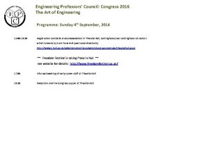 Engineering Professors Council Congress 2016 The Art of