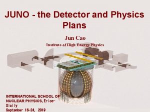 JUNO the Detector and Physics Plans Jun Cao
