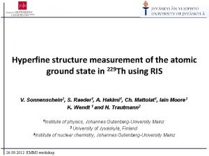 Hyperfine structure measurement of the atomic ground state