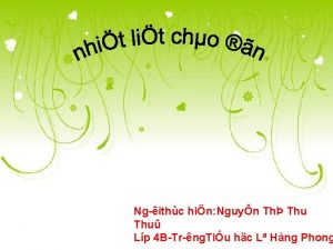 Ng ithc hin Nguyn Th Thu Lp 4