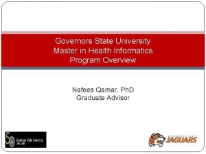 Governors State University Master in Health Informatics Program