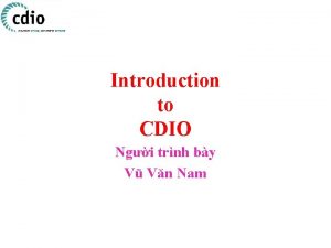 Introduction to CDIO Ngi trnh by V Vn