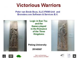 Victorious Warriors Peter van Emde Boas ILLCFNWIUv A