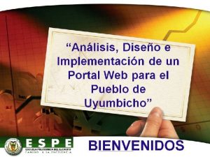 Anlisis Diseo e Implementacin de un Portal Web