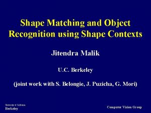 Shape Matching and Object Recognition using Shape Contexts