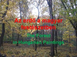 Az erd a magyar festszetben The Forest in
