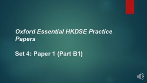 Oxford Essential HKDSE Practice Papers Set 4 Paper