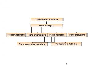 Analisi interna e esterna Piano strategico Piano investimenti