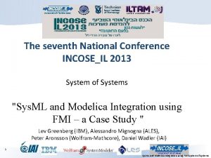 The seventh National Conference INCOSEIL 2013 System of