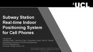 Subway Station Realtime Indoor Positioning System for Cell