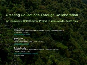 Creating Collections Through Collaboration An Innovative Digital Library