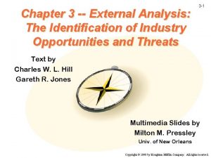 Chapter 3 External Analysis The Identification of Industry