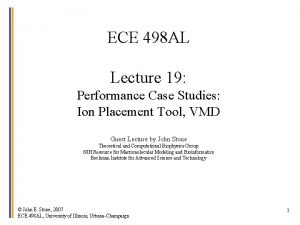 ECE 498 AL Lecture 19 Performance Case Studies