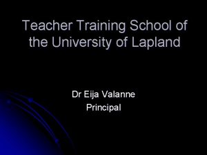 Teacher Training School of the University of Lapland