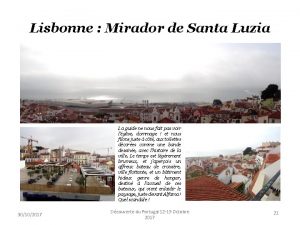 Lisbonne Mirador de Santa Luzia La guide ne