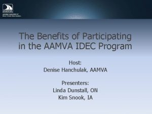 The Benefits of Participating in the AAMVA IDEC
