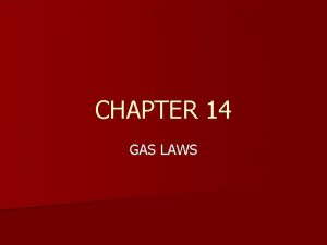CHAPTER 14 GAS LAWS Boyles Law Pressure k