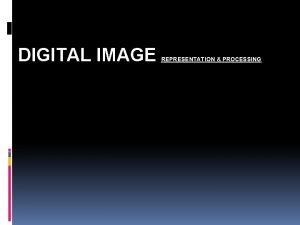 DIGITAL IMAGE REPRESENTATION PROCESSING To discuss Dithering Image