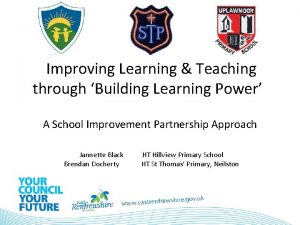 Improving Learning Teaching through Building Learning Power A