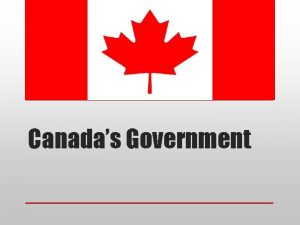 Canadas Government LESSON OPENING LESSON OPENING INSTRUCTIONS 1