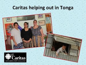 Caritas helping out in Tonga Hello Malo e