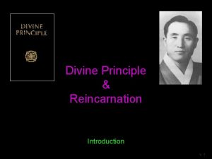 Divine Principle Reincarnation Introduction v 1 Short Vocabulary